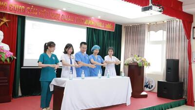 Bệnh viện Sản-Nhi Hưng Yên tổ chức Lễ phát động vệ sinh tay năm 2023