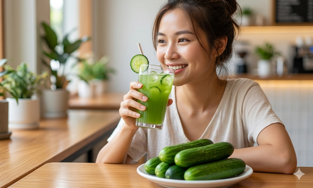 5 lý do nên uống nước ép dưa chuột