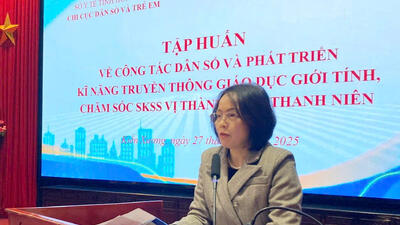 Hơn 130 cán bộ đoàn và thanh niên xã kiến xương được nâng cao năng lực truyền thông sức khỏe sinh sản