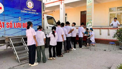 600 học sinh được khám sàng lọc lao miễn phí