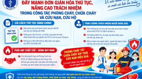 Ngành Y tế Hưng Yên đẩy mạnh đơn giản hóa thủ tục, nâng cao trách nhiệm trong công tác phòng cháy, chữa cháy và cứu nạn, cứu hộ