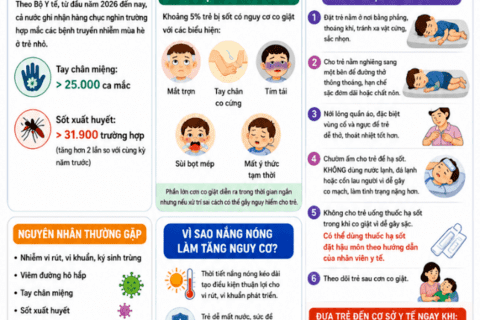 Cách xử trí đúng khi trẻ sốt cao co giật trong mùa nắng nóng cha mẹ cần biết