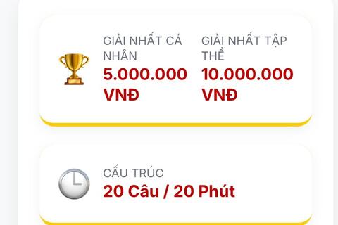 Cuộc thi trực tuyến “Tìm hiểu pháp luật về bầu cử đại biểu Quốc hội và đại biểu Hội đồng nhân dân” trên địa bàn tỉnh Hưng Yên.