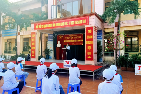 Gần 800 học sinh Trường THCS Vũ Phúc được trang bị kiến thức về dân số, sức khỏe sinh sản vị thành niên