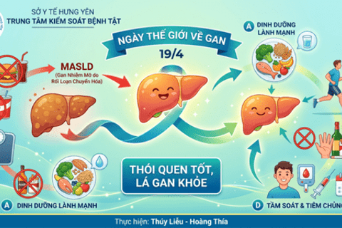 Ngày Thế giới về Gan 19/4: Thay đổi lối sống để bảo vệ “nhà máy thải độc” của cơ thể