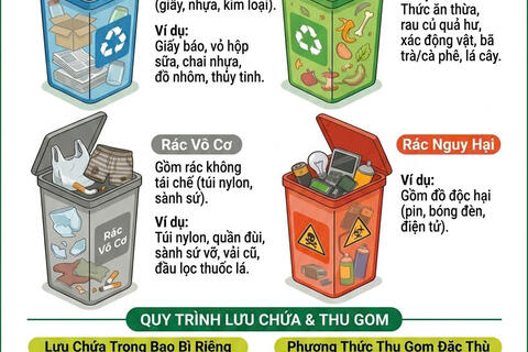 infographic "Hướng dẫn phân loại rác thải"